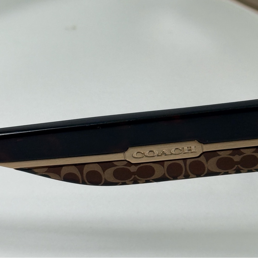 Coach Women's Brown and Gold Sunglasses - Picture 10 of 11